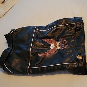 Leather like dog coat